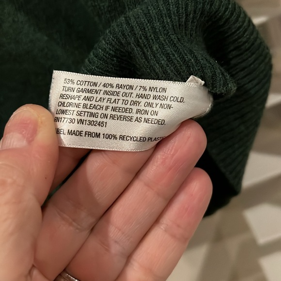 Merona emerald green lightweight dressy button down sweater Sz M - Picture 4 of 5